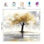 Abstraktne neli aastaaegade seinavaip Pickify, 130*150cm/51&times;59inch