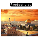 Kuppel Kalju P&auml;ikeseloojangu Taustaks - Jeruusalemma Vana Linnaansambel Pickify, 149.86cm X 204.98cm