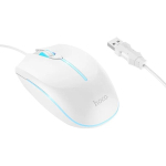 USB hiir Hoco Gm37, 800-2400DPI, 76g, 4 nuppu, 1.4m - Valge