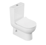 VIBA MILA RIMLESS Kompaktne WC-pott koos bidee ja soft close istmega, valge