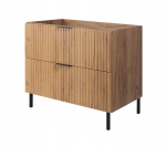 Vannitoakapp jalgadega, Craft tammepuust FLOW 80 cm