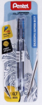 Pentel Bk77 pliiats: 2 tk. (must, sinine), 0,7 mm, 1700 m kirjutusjoon