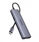 UGREEN 6-PORTINE USB-C JAOTURI DISPLAYPORT 4K JA PD100W S&Uuml;LEARVUTITE JAOKS