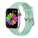 &bdquo;BestAccessories" silikoninen kellon ranneke A. Watch 4 5 6 7 8 9 10 11 SE 40mm 41mm 42mm, mintunvihre&auml;