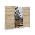 Riidekapp Denis, valge/helepruun