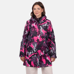 Huppa Naiste talveparka JANELLE 1, hall mustriga, 160g
