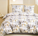 Eurofirany kahepoolne puuvillsatiinist voodipesukomplekt SBA-228, 200x220 cm, 3-osaline