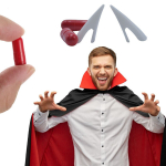Vampiiri kost&uuml;&uuml;mi komplekt Rivex R141, valge, punane