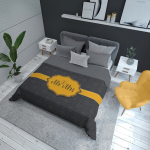 Eurofirany voodikate NHL-008, 170x210 cm, hall/kollane