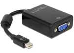 Mini DisplayPort-VGA Adapter Kaabli K&uuml;lge, 1.2 Versioon, 1920x1200, Must, Nikeldatud, Toetab Windows/Mac, 36 Kuu Garantii