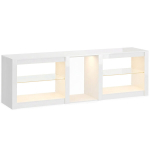TV-alus RGB LED-valgustusega 160x35x52 cm valge