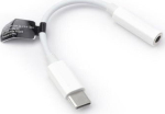 AUX Type C - 3,5 mm Jack adapter, valge