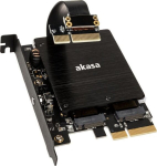 akasa akasa dual m.2 pci-e rgb led adapter kaart mustBoitier Akasa Dual M.2 PCI-E RGB LED Adapter Kaart 121051