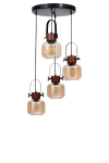 Opviq rippvalgusti 9066-4, pruun/must