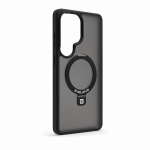 Evelatus Samsung Galaxy S26 Ultra Shield Case With MagSafe & Stand Matte Ring Black