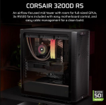 Korpus PC korpus - CORSAIR - 3200D RS - Keskmine torn - 3 ventilaatorit RS120 - Hall