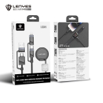 3-in-1 USB-C 60 W kaabel koos nutikella laadijaga pikkus 100 cm LC541 Lenyes