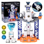 Kosmosejaama raketis&uuml;stiku projektori komplekt + figuurid ZA5455