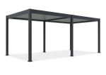 Paviljon Pergola Elegance Automatic 3x6 LED-iga, tumehall/helehall