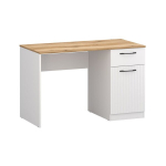 Kirjutuslaud Velutto 1D1S/120, 120x60x77 cm, valge/pruun