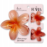 Ecarla juukseklambrite komplekt: Xl lill + 2 mini virsik Sp419