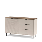Kummut Mebelbos Evo 1d3s, 125,4x40x75,2 cm, liivakarva/pruun