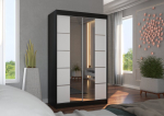 Kahjustatud pakendiga toode. Kapp ADRK Furniture Genua, must/valge
