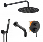 Varjatud 3-osaline vanni- ja du&scaron;ikomplekt REA Lungo black