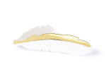 Nimekaart Feathers, kuldne, 10.5x3 cm (1 pakk/ 10 tk)