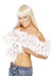 Sulgedest boa 80 g, Valge;