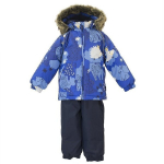Huppa Laste talvekomplekt AVERY, blue pattern/ navy