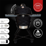 Keraamiline grill KamadoClub PRO 2, 59 cm, must