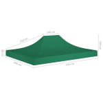 vidaXL peotelgi katus 431 x 291 x 100 cm, roheline, 270 g/m&sup2;
