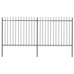 vidaXL terava otsaga aed, terasest, 3,4 x 1,5 m, must