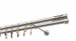 Kahene kardinapuu metallist 19 mm + 19 mm OLIMP, 180 cm, antiik