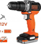 Akutrellik&uuml;henduseta puuri - Black & Decker - BDCHD12S1-XJ - 12V - Liitiumioon - 1,5 Ah