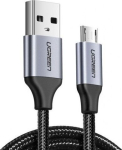 Ugreen US290 mikro -USB -kaabel, QC 3.0, 2.4A. 1,5 m, must