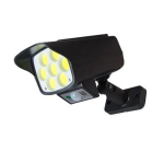 LED valgusti - kaamera imitatsioon 12 W 6000K p&auml;ikesepatarei ja liikumisanduriga IP65