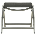 vidaXL kokkupandav jalapink, must, h&otilde;bedane, tekstileen ja alumiinium