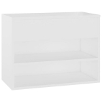 vidaXL jalatsipink, valge, 60 x 30 x 45 cm, puitlaastplaat