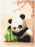 Maalimiskomplekt numbrite j&auml;rgi Hea panda 15x20