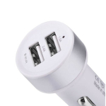 Autolaadija Devia Smart koos 2 USB pistikuga (2.4A) valge