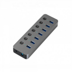Adapter USB 3.0 - 7 x USB 3.0 koos l&uuml;lititega