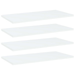 vidaXL riiuliplaadid 4 tk, valge, 60x30x1,5 cm, puitlaastplaat