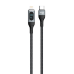 C-t&uuml;&uuml;pi USB - Lightning kiire laadimise kaabel PD 20W 1 m must (L7MaxL)