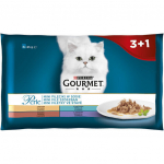 Gourmet Perle m&auml;rgtoit kassidele kalkuniliha, tuunikala, pardiliha ja lambalihaga, 4x85 g