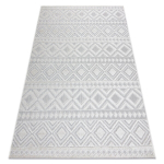 Dywan Strukturalny Sole D3851 Boho, rombid - lame kootud hallikat tooni