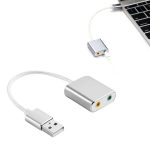 Mikrofoniga k&otilde;rvaklappide konverter, USB 2 x 3,5 mm