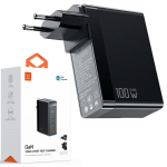 Mcdodo GaN kiirlaadija telefonile, s&uuml;learvutile USB-C PD USB-A QC 100W must