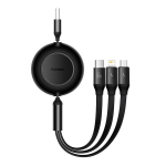 Baseus kaabel Bright Mirror 2 3w1 USB - micro USB + Lightning + USB-C 1,1m 66W must sisset&otilde;mmatav